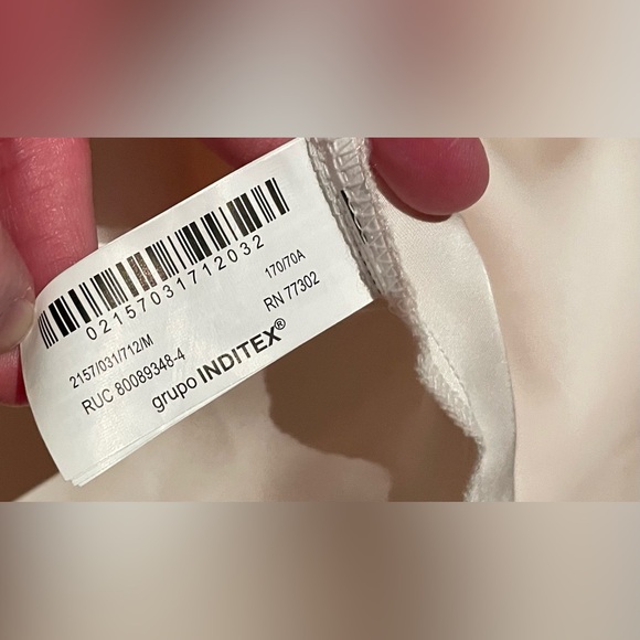 Zara Revolve Anthropologie Women’s Midi Satin Slip Skirt Cream Medium M - Picture 15 of 16